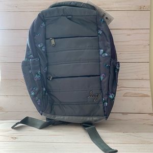 Butterfly Gray Color-Blocked Backpack - Hopper by Lug